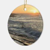 日の出の日没のクリスマスのオーナメント セラミックオーナメント (左)