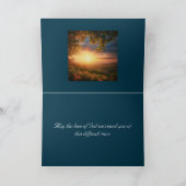 日の出の日没の同情カード サンキューカード (内部)