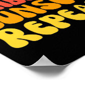 日の出の日焼けサンセット ポスター (角)