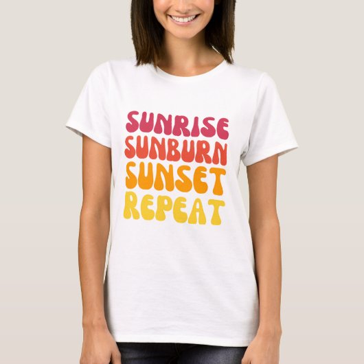 日の出の日焼けサンセット Tシャツ (正面)