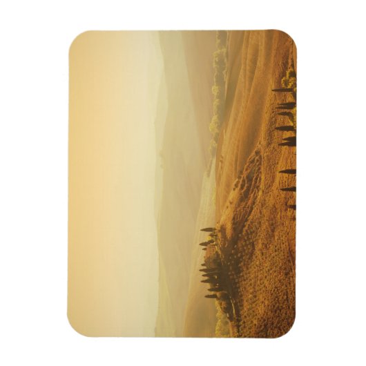 日の出の景色、トスカーナのレクタングル磁石 マグネット (縦)