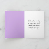 日の出の朝の野花畑 カード (内部)