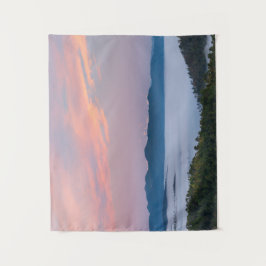 日の出の朝の霧の谷トリグラフ，スロベニア タペストリー