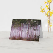 日の出の松の間の霧エバーグレーズ カード (黄色い花)