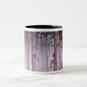 日の出の松の間の霧エバーグレーズ ツートーンマグカップ (中央)