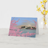 日の出の桜のグリーティングカード カード (黄色い花)