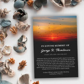 日の出の死に際の鳥の群れ 案内状