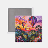 日の出の気球1 マグネット (正面/裏面)