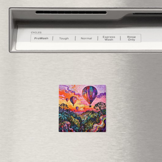 日の出の気球1 マグネット (インサイチュ (食洗機))