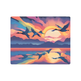 日の出の水 メタルプリント