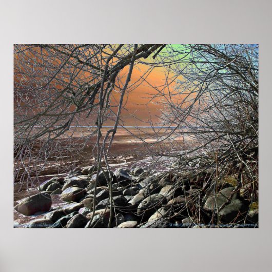 日の出の氷景 ポスター (正面)