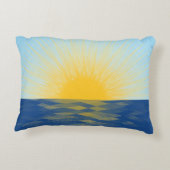 日の出の海の新しい開始 アクセントクッション (裏面)