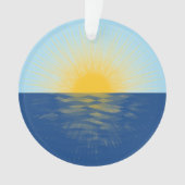 日の出の海の新しい開始 オーナメント (正面)