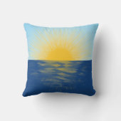 日の出の海の新しい開始 クッション (裏面)