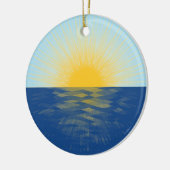 日の出の海の新しい開始 セラミックオーナメント (左)