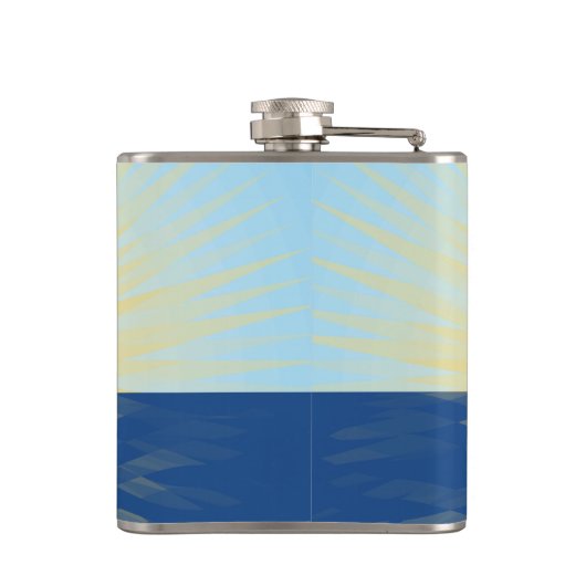 日の出の海の新しい開始 フラスク (裏面)