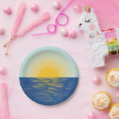 日の出の海の新しい開始 ペーパープレート (パーティー)