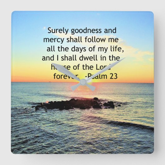 日の出の海23rd詩篇の写真 スクエア壁時計 (正面)