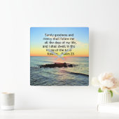 日の出の海23rd詩篇の写真 スクエア壁時計 (ホーム)