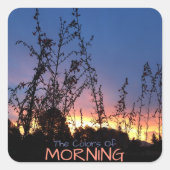 日の出の温暖化光の地平線上の写真カスタム スクエアシール (正面)