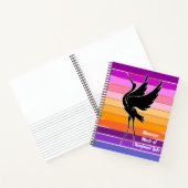 日の出の湖で作られた思い出サンセットバード ノートブック (内部)
