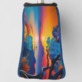 日の出の湖で花の木 ゴルフヘッドカバー (回転90)