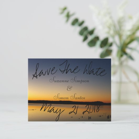 日の出の湖の日付を保存 案内ポストカード (スタンド正面)