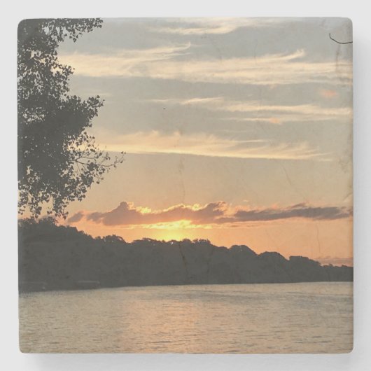 日の出の湖 ストーンコースター (正面)