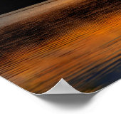 日の出の湖、風光明媚な写真、 ポスター (角)