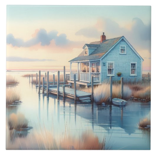 日の出の湿原にある海岸の別荘 タイル (正面)