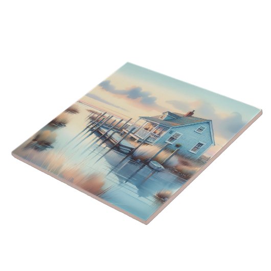 日の出の湿原にある海岸の別荘 タイル (側面)