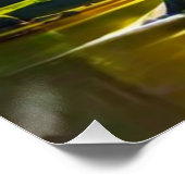 日の出の滝の木の川。美しい風景 ポスター (コーナー)