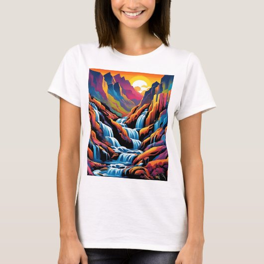 日の出の滝1 Tシャツ (正面)