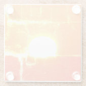 日の出の炎 ガラスコースター (裏面)