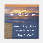 日の出の発表磁石結婚を保存する マグネット (正面)