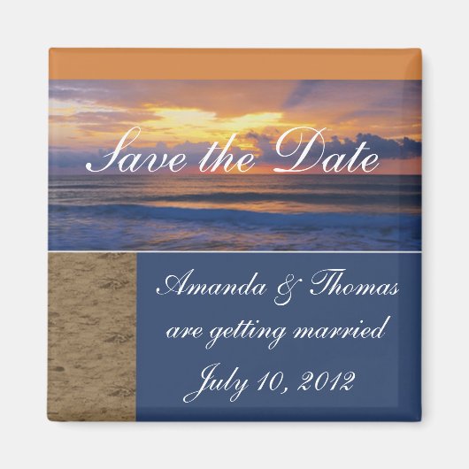 日の出の発表磁石結婚を保存する マグネット (正面)