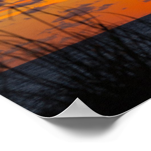 日の出の直前、フロリダ州フォートピアース ポスター (角)