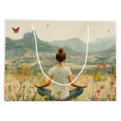 日の出の瞑想 (6) ラージペーパーバッグ (裏面)