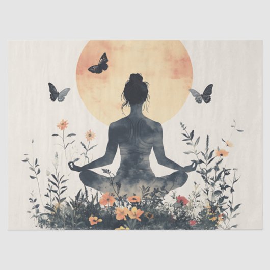 日の出の瞑想 (8) 薄葉紙 (正面)