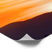 日の出の空手キックのポスター ポスター (角)