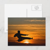 日の出の空手キック ポストカード (正面/裏面)