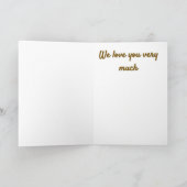 日の出の美しい湖と波止場 サンキューカード (内部)