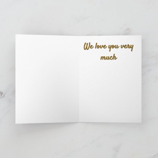 日の出の美しい湖と波止場 サンキューカード (内部)