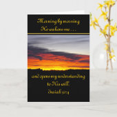 日の出の聖なる書物、 経典カスタマイズあいさつカード カード (黄色い花)