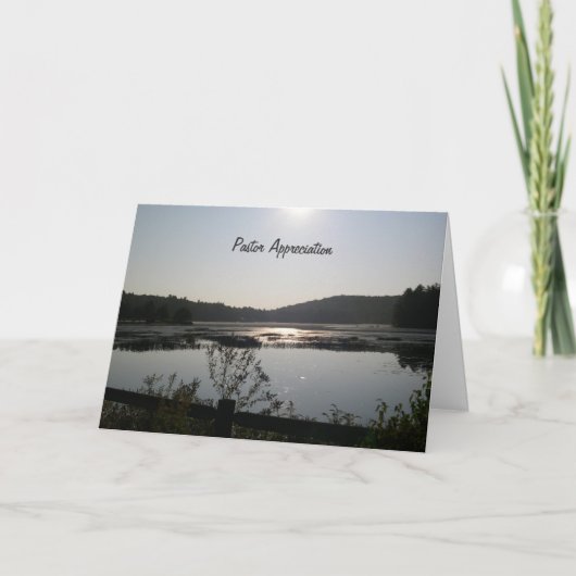 日の出の聖職者の感謝 サンキューカード (正面)