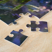 日の出の花に咲く小さな蝶 ジグソーパズル (側面)