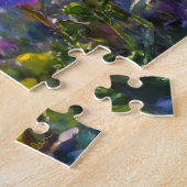 日の出の花に咲く小さな蝶 ジグソーパズル (側面)