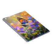 日の出の花に咲く小さな蝶 ノートブック (右側)