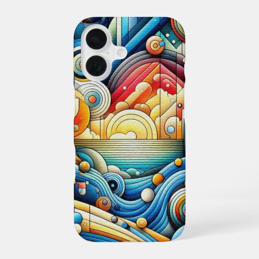 日の出の街  iPhone 16ケース (裏面)