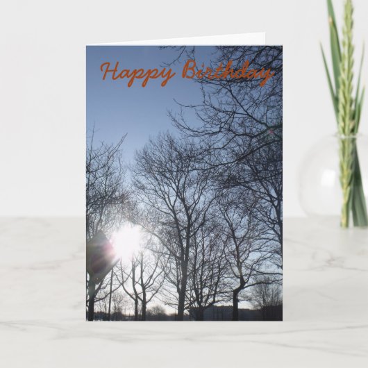 日の出の誕生日カード カード (正面)